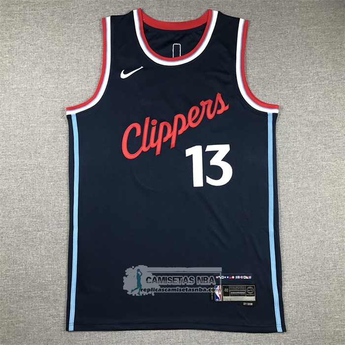 Camiseta Los Angeles Clippers Paul George NO 13 Icon 2024-25 Azul